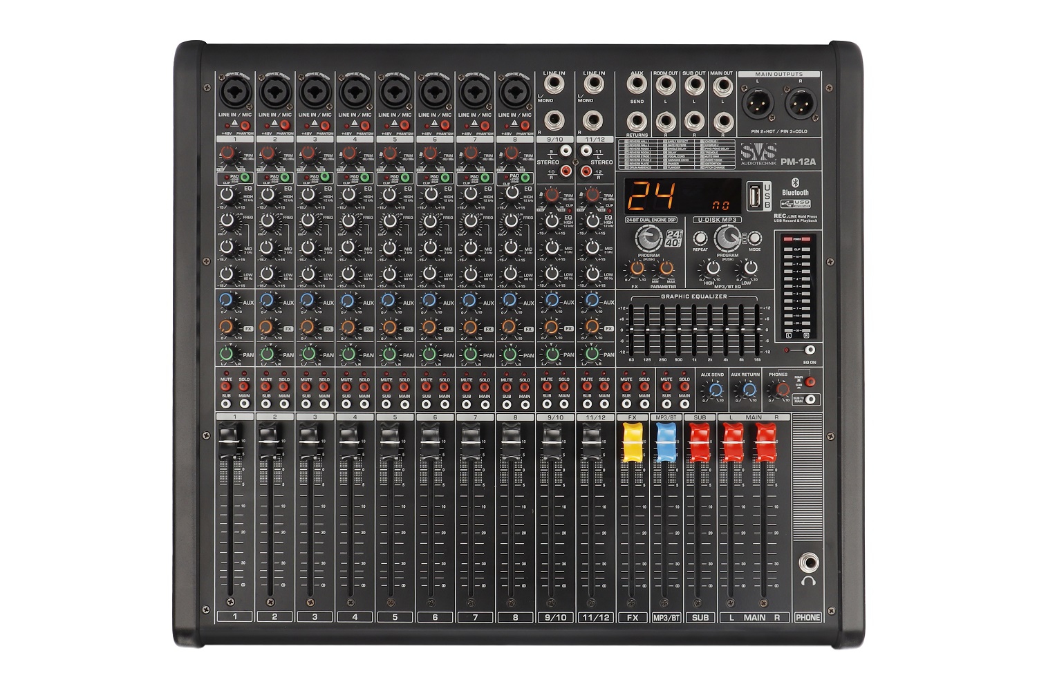 SVS Audiotechnik mixers PM-12A Активный аналоговый микшерный пульт, 12-канальный в Новгородской области